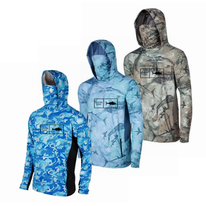 OEM Custom High Quality Upf50+ Quick Drying Uv <b>Wet</b> Sweat Long Sleeve Performance Hoodie Fishing <b>Shirt</b> - Product Image 1