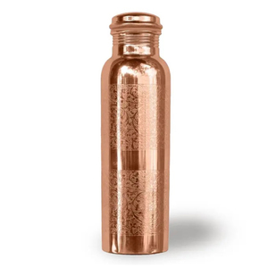 Bouteilles en cuivre écologiques artisanales de qualité supérieure, offrant des bienfaits antimicrobiens naturels pour la santé, luxe 950 ml pour le yoga - Product Image 1