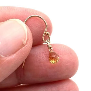 Citrine pierres précieuses boucles d'oreilles bijoux pour femmes argent Boho Style bijoux 925 argent Sterling tendance boucles d'oreilles faites à la main cadeau pour - Product Image 1