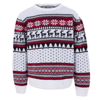 Pull à manches longues pour homme en gros, taille plus, personnalisable, tricoté 100% laine, motif d'hiver, services OEM du Bangladesh