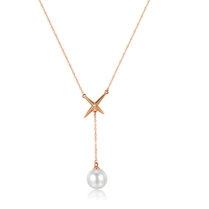Collar de oro de 18 quilates vintage personalizado con agua de mar y agua dulce 6-7MM accesorios de perlas de circonia cúbica para mujer - Product Image 3