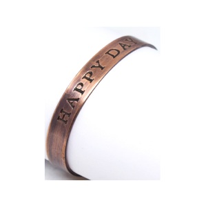 January Italy Famous Jewelry Handmade <b>Bangles</b> Online Cooper Hammered Bracelet for Women bamboo brass jewelry - Product Image 4
