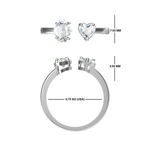 แหวนเพชรจรรยาบรรณแบบมีสไตล์หรูหราสง่างามทอง10K 14K 18K พร้อมตัวเลือกในห้องปฏิบัติการ - Product Image 2