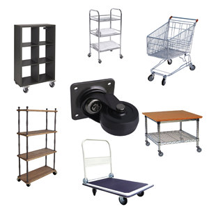 Roue en caoutchouc noir à plaque pivotante de roue pivotante légère de 1.5 pouces - Product Image 6