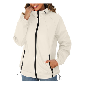 Meilleures ventes en gros Coupe-vent résistant à l'eau de haute qualité pour femmes avec couleur personnalisée et poches pour l'extérieur - Product Image 5