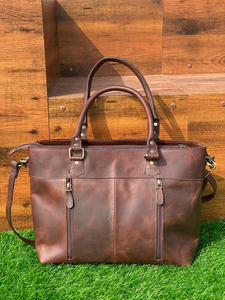 ODM OEM sac fourre-tout dissimulé en cuir usiné à la main de haute qualité pour femmes fabricant 2024 sacs à main bandoulière en cuir de vache véritable - Product Image 5