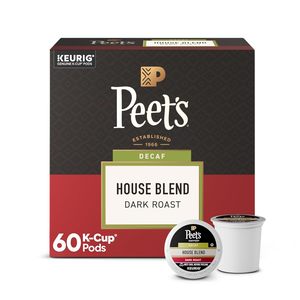 Peet's Coffee, Dark Roast Decaf Keurig K-Cup Pods, Decaffeinated Arabica Coffee - Decaf House Blend 60 Count - Product Image 4