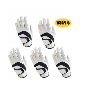 Fabricante mayorista personalizable logotipo y marca genuina piel de oveja Cabretta cuero mano izquierda guantes de golf correa de muñeca ajustable - Product Image 1