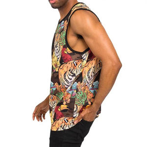 Mejor diseño de los hombres sin mangas Fitness Gym Tank Top de alta calidad de impresión de logotipo personalizado de punto Casual de talla grande Venta caliente - Product Image 4