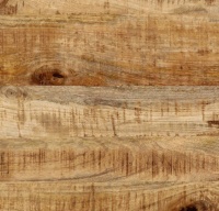 Table basse en bois de manguier massif de conception moderne, finition naturelle