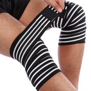 Wholesale Hot Sale Adjustable High Elastic <b>Compression</b> Sports Support Gym Weightlifting <b>Knee</b> Wraps - Product Image 3