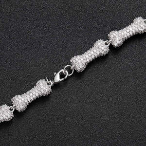 สร้อยคอชุบเงิน VVS moissanite 10K / 14K คุณภาพสูงสร้อยคอเทนนิสแนวฮิปฮอปสำหรับผู้หญิง - Product Image 6