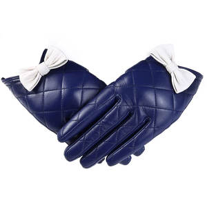 <b>Ladies</b> High Quality Winter Windproof Faux <b>Leather</b> Cycling <b>Gloves</b> Touch Screen Function Fashionable for Sports Driving Casual Use - Product Image 1