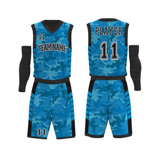 Personalice su propio uniforme de baloncesto del equipo reversible para hombre sublimación impreso cosido uniforme de baloncesto - Product Image 3
