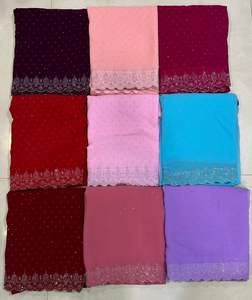 Designer élégant fantaisie impression numérique Georgette Saree exclusif élégant Sari Blouse ethnique dernier chemisier à la mode - Product Image 5