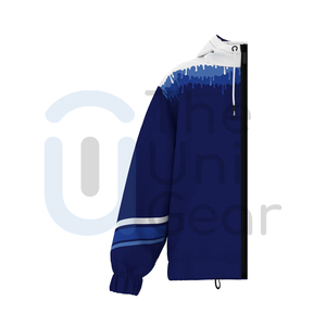 Bleu imperméable mode coupe-vent veste pour hommes femmes nouvelle impression hiver à capuche Blouson fermeture éclair veste extérieure pour la saison de printemps - Product Image 3