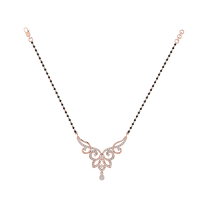 Anillo Mangalsutra de Plata de Ley Chapado en Oro con Cadena Ajustable de 43.0 cm, 92 Piedras de Circonita Cúbica, Peso de 6.0 g - Product Image 1