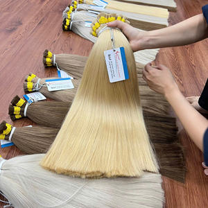 Productos de extensiones de cabello de lujo Extensiones de cabello Remy liso vietnamita virgen Cabello humano a granel dibujado doble para trenzar - Product Image 2