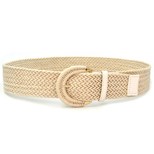 Cinturón ancho trenzado de piel sintética con hebilla para mujer, cinturón de moda tejido de piel sintética para mujer - Product Image 3