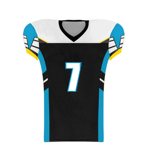 Uniformes de fútbol americano de poliéster 100% de alta calidad hechos a medida, impresión por sublimación de secado rápido, conjunto transpirable con logotipo personalizado - Product Image 1