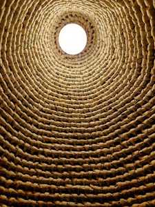 Cesta Colgante Artesanal de Cono Tejido con Hierba Marina, Forro de Bambú, Decoración Natural para el Hogar, Artesanía Tradicional - Product Image 2
