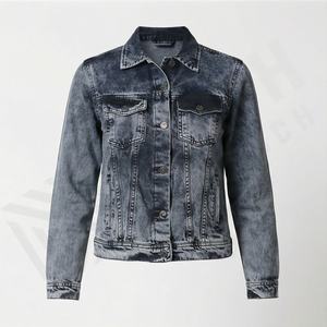 Veste en jean pour femme à prix abordable, manches longues, imperméable, écologique, coton et élasthanne, respirante, séchage rapide, automne-hiver - Product Image 1