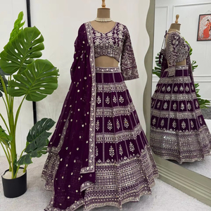 Lehenga choli จากอินเดียชุดปาร์ตี้งานแต่งงานอินเดียดีไซน์ปากีสถาน - Product Image 1