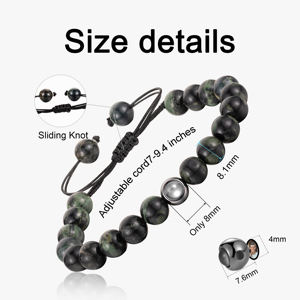 Bracelet de perles de jaspe <span class=keywords><strong>Kamba</strong></span> personnalisé bijoux de projection de photos de mode pour couples et amis cadeau parfait - Product Image 4