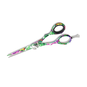 Tijeras de pelo de corte súper elegantes personalizadas, herramienta de corte de pelo de peluquero recubierta de papel de acero inoxidable, reposapiés cómodo y duradero afilado - Product Image 3