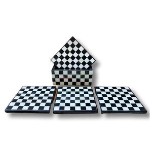 Customized Classic Bone Inlay Coasters <b>Round</b> 400mm Diameter 10mm Thick Eco-Friendly Set Wedding Banquet Restaurant Hotel - Product Image 6