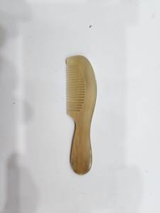 Designer Hair Comb Mini Vintage Handmade Bridal Feather Hair Comb with Natural Horn Elegant Indian Pocket Size - Product Image 3