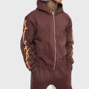 Venta al por mayor precio barato de alta calidad pulóver chándal acampanado para los hombres/logotipo personalizado de impresión de los hombres chándales acampanados - Product Image 6