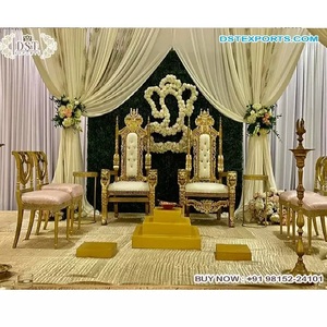 Hermosas Sillas para Ceremonia de Boda India, Sillas Tradicionales para Mandap, Sillas de Diseño para Mandap para Bodas en EE. UU. - Product Image 1