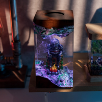 Lampe en époxy personnalisée, lampe en résine époxy, lampe en résine époxy personnalisée, lampe en bois et résine, veilleuse personnalisée, cadeau fait main, anniversaire