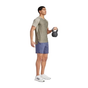 Athletic Gym T Shirt For <b>Men</b> Polyester Spandex 190 GSM Breathable Quick Dry <b>Stretch</b> Training Workout Tee Custom OEM Private - Product Image 4