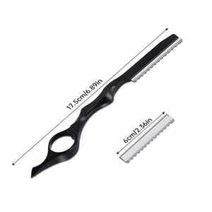 Hair Cutting Scissors <b>Set</b> with <b>Razor</b> Stainless Steel Scissor <b>Set</b> Wiith Leather Case - Product Image 4