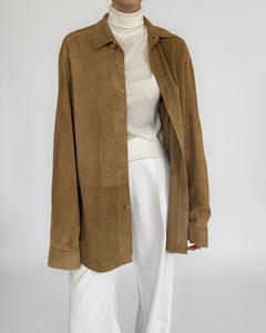 เสื้อเบลเซอร์หนังแกะกระดุมสองแถวของผู้หญิงหนังนิ่มสีเขียวล้วนมีกระดุมกันลมให้บริการฤดูใบไม้ผลิฤดูใบไม้ร่วงฤดูหนาว - Product Image 6