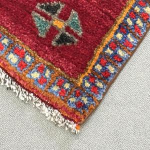 พรมตุรกีวินเทจขนาด 1.9x3.8 ฟุต พรมขนาดเล็ก พรมขนสัตว์สีแดง - Product Image 4