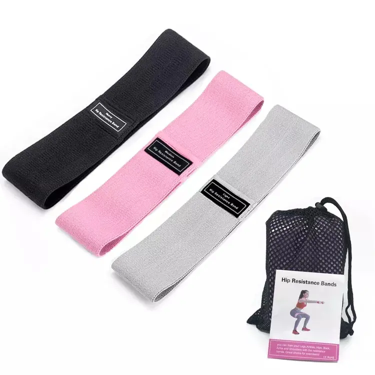 GAF fitness accessories customize resistant bands peach hip fabric resistance band set hip circle for women