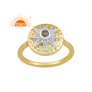 Latest Handmade Design 18K Gold Plated Natural <b>Labradorite</b> Gemstone Stackable <b>Ring</b> Demi Fine Jewelry For Women Gift For Her - Product Image 1