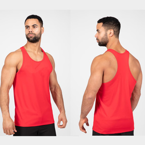 Men's Breathable High Quality Tank Top Unique Round Neck Design with Breathable Fabric Gym <b>Singlet</b> for <b>Running</b> Printed - Product Image 1