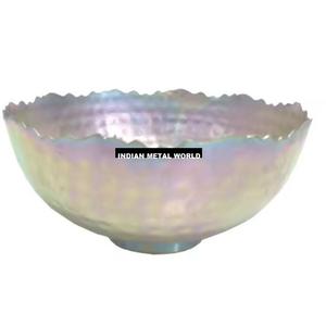 Bol de table en métal antique moderne écologique pour les fêtes d'anniversaire de mariage à la maison autres occasions accent de chocolat à bas prix - Product Image 3