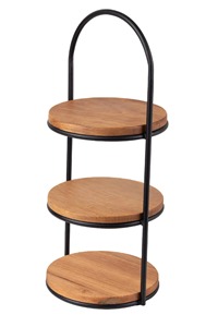 <b>Wood</b> and Resin <b>Cake</b> <b>Stand</b> Elegant Decorative Dessert <b>Stand</b> for Wedding Birthday Party and Modern Home Kitchen Use From India - Product Image 1