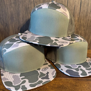 OEM ODM Casquettes snapback structurées à 7 panneaux de haute qualité Logo brodé personnalisé Chapeau de camouflage Casquettes de camionneur en maille de chasse Camo Casquettes - Product Image 2
