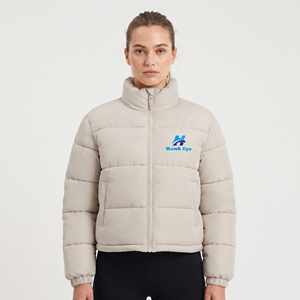 Wholesale 2026 Plus Size <b>Cropped</b> Puffer <b>Jacket</b> for Ladies Winter Warm Waterproof Sport Outdoor Custom Logo Bubble Coat Women - Product Image 1