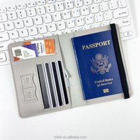 Vente directe usine : Étui de passeport en cuir PU personnalisé OEM avec protection RFID
