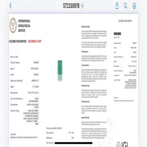 Certificado de evaluación de terceros para piedras preciosas sueltas de Esmeralda natural para la fabricación de joyas HAYAAT GEMS - Product Image 1