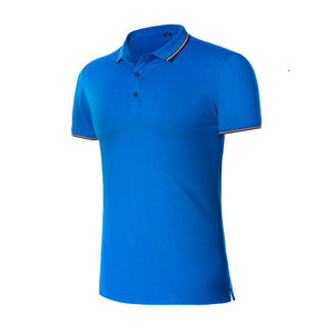 Camisetas Polo de Golf Casuales con Solapa, Talla Grande, Estilo Americano, Combinación de Colores de Algodón, Manga Corta Deportiva, Bordadas para Hombre, Venta al Por Mayor - Product Image 3