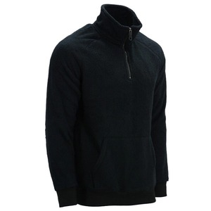 Sweat-shirt en polaire athlétique à manches longues et demi-fermeture éclair pour hommes pull-over chaud avec logo personnalisé Streetwear vente en gros de sweats à capuche - Product Image 3