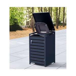 Thùng rác ngoài trời đổ thép tùy chỉnh ngoài trời Thùng rác <span class=keywords><strong>bin</strong></span> đổ ba bánh xe hộp rác <span class=keywords><strong>bin</strong></span> với bánh xe kim loại - Product Image 1